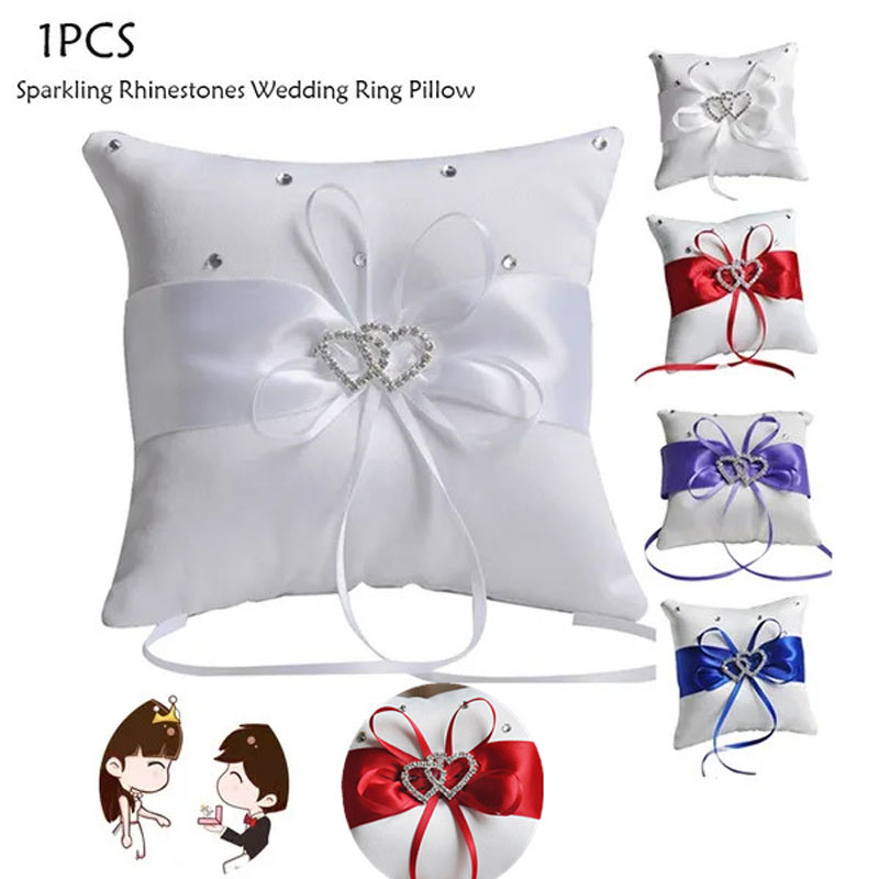 Ring Bearer Pillow - 1 szt. 10*10cm musujące dżetów poduszka
