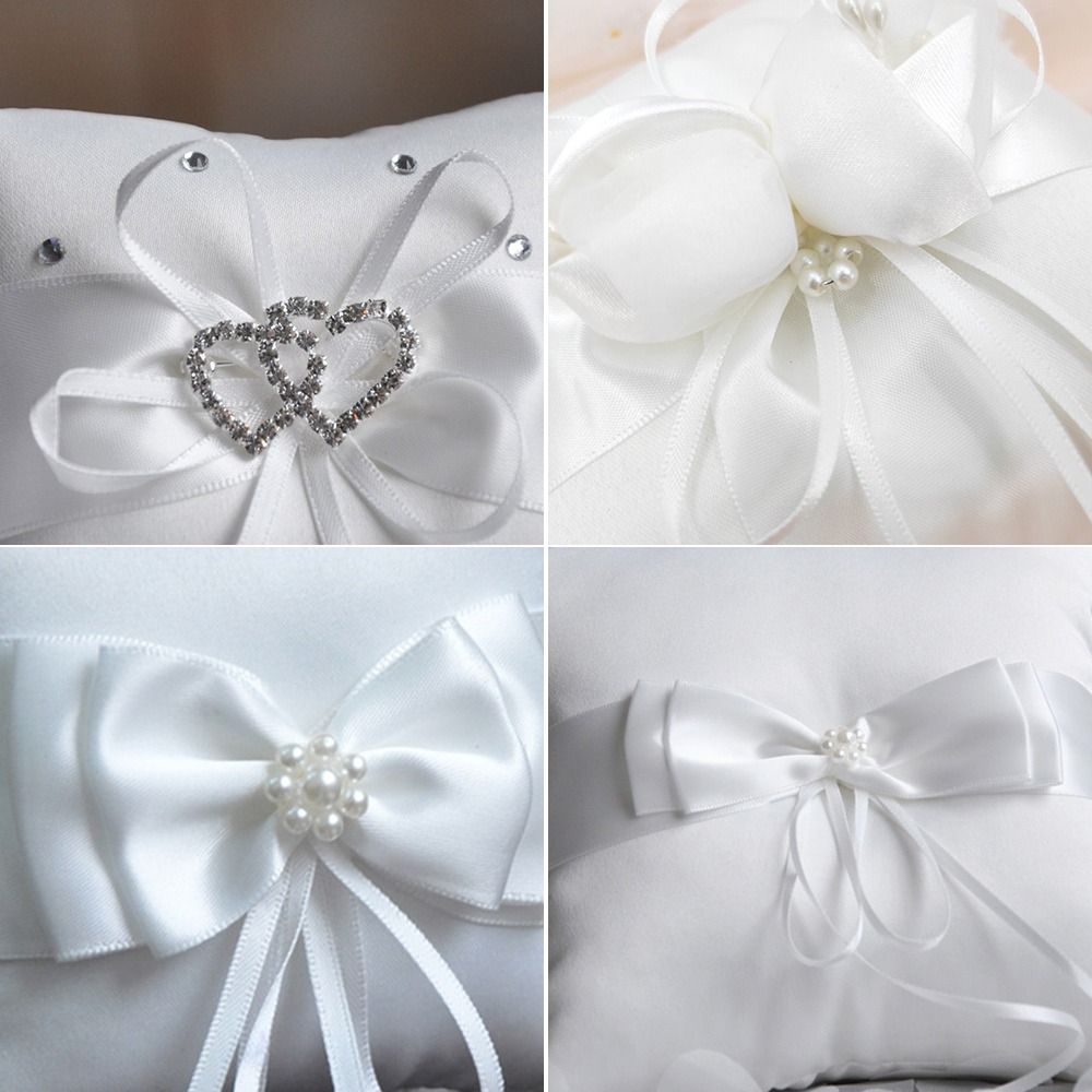 Ring Bearer Pillow - Poduszka na obrączki 15*15cm 20*20cm, biała,