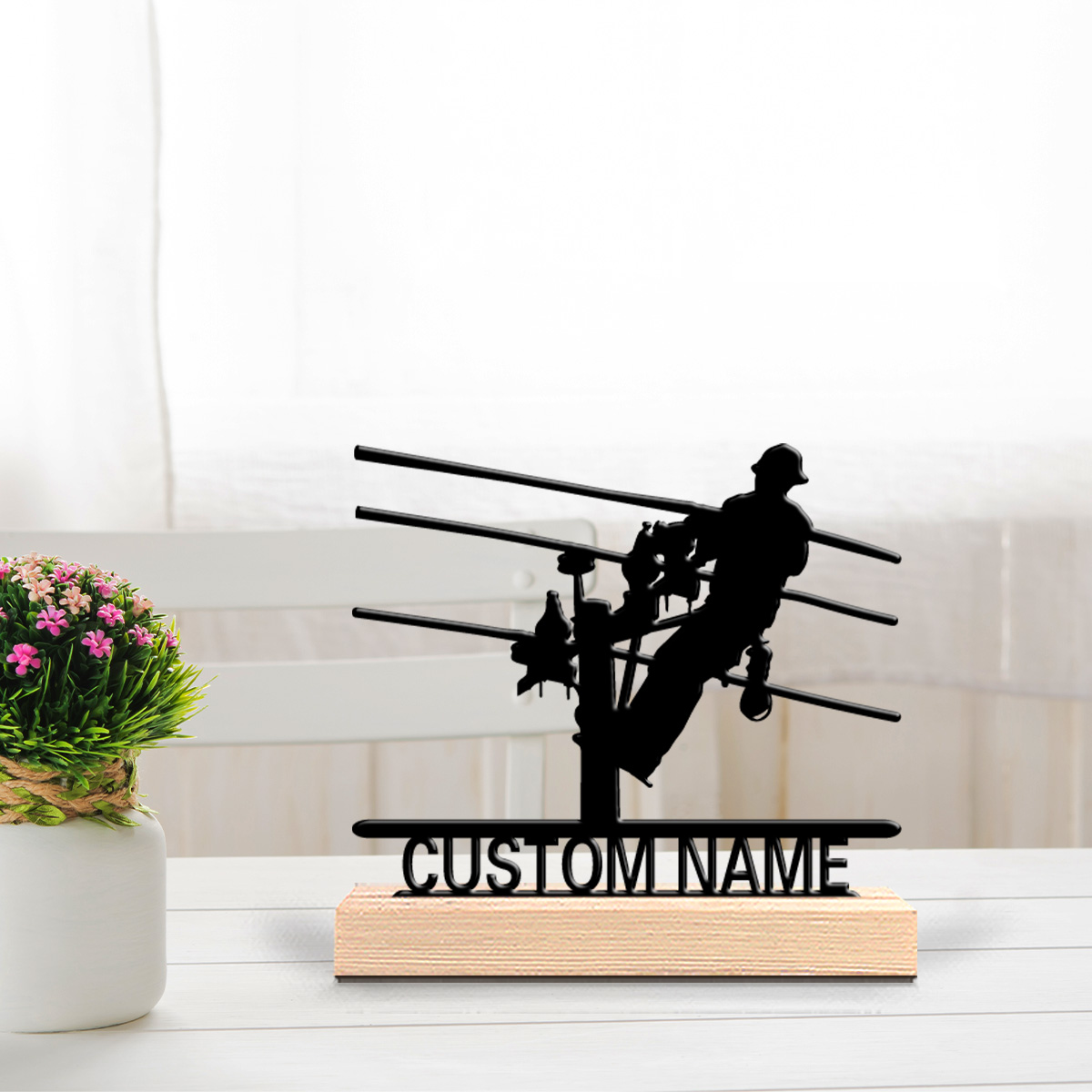 Wedding Party Supply - 1 szt. Stylowa, personalizowana, metalowa statuetka