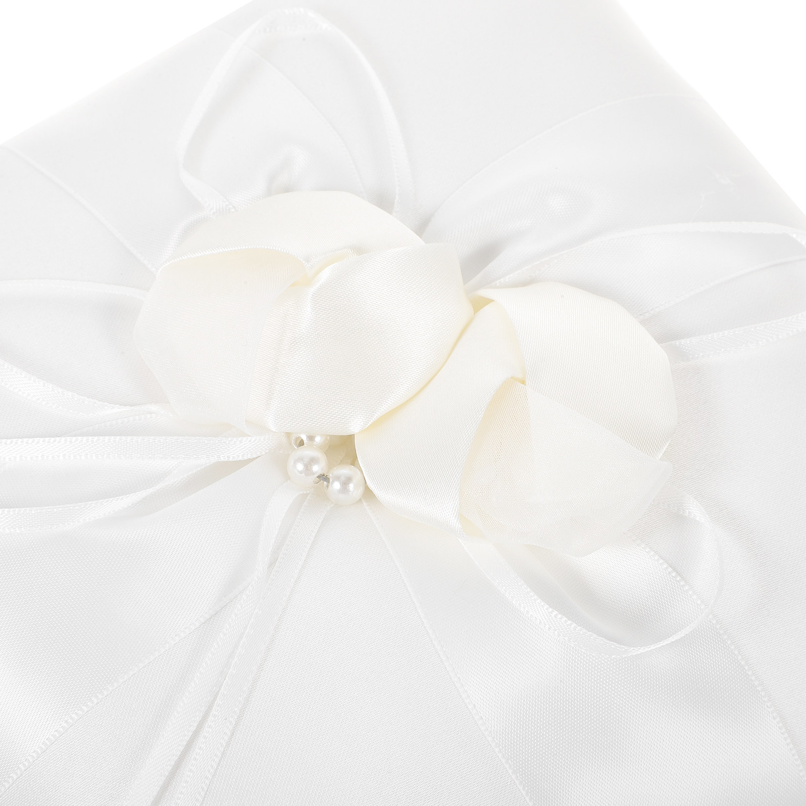 Elegancka biała satynowa podus – Ring Bearer Pillow recenzja i cena
