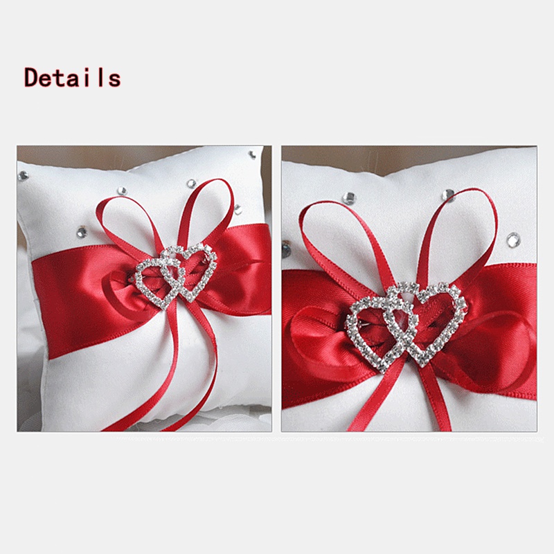 1 szt. 10*10cm musujące dżetów – Ring Bearer Pillow recenzja i cena