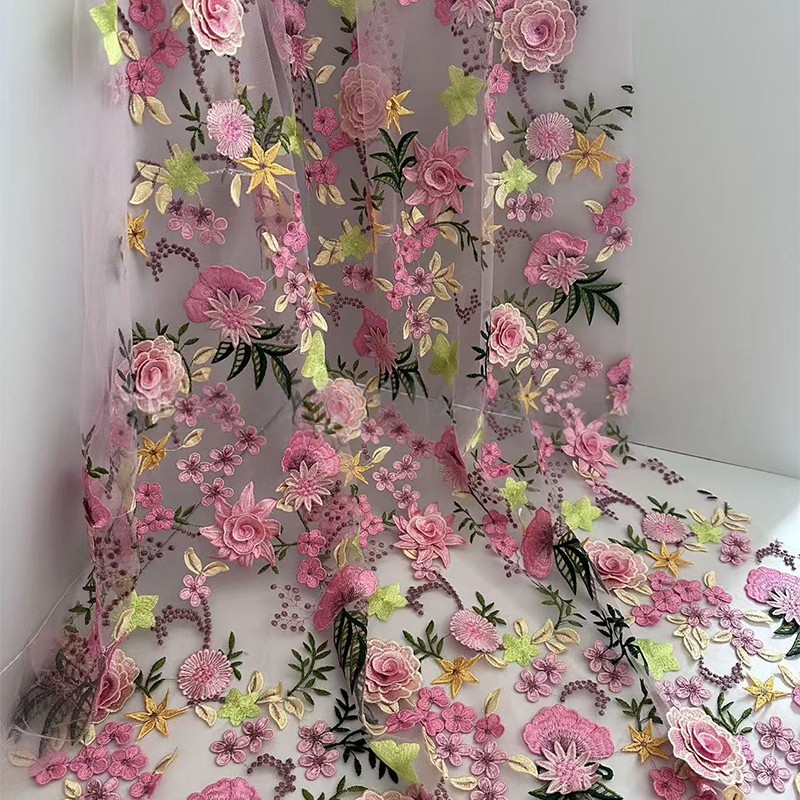 90x130cm 3D Kwiatowy Haftowany – Wedding Floral Supply recenzja i cena