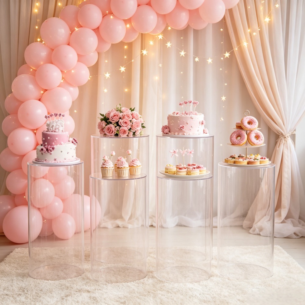 3/5 szt. Białe cylindryczne po – Wedding Party Supply recenzja i cena